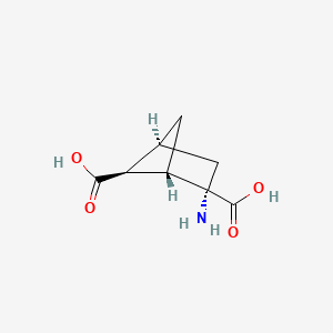 molecular formula C8H11NO4 B1243733 (1S,2S,4S,5S)-2-Amino-bicyclo[2.1.1]hexane-2,5-dicarboxylic acid CAS No. 208842-24-4