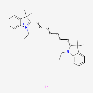 molecular formula C31H37IN2 B12437351 1-Ethyl-2-[7-(1-ethyl-3,3-dimethylindol-1-ium-2-yl)hepta-2,4,6-trienylidene]-3,3-dimethylindole;iodide 