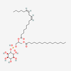 molecular formula C43H79O13P B1243739 1-hexadecanoyl-2-(9Z,12Z-octadecadienoyl)-sn-glycero-3-phospho-D-myo-inositol 