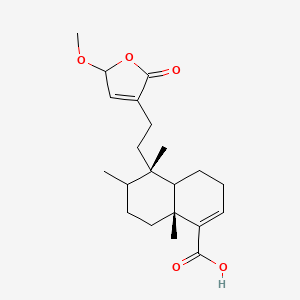 molecular formula C21H30O5 B12437390 (4aR,5S,6R,8aR)-5-[2-(2,5-Dihydro-5-methoxy-2-oxofuran-3-yl)ethyl]-3,4,4a,5,6,7,8,8a-octahydro-5,6,8a-trimethylnaphthalene-1-carboxylic acid 