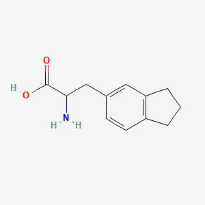 molecular formula C12H15NO2 B12437411 2-amino-3-(2,3-dihydro-1H-inden-5-yl)propanoic acid 