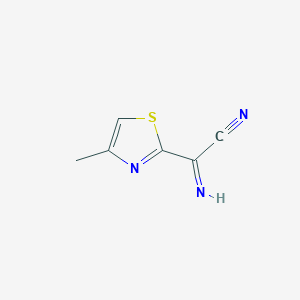 molecular formula C6H5N3S B12437419 4-Methyl-1,3-thiazole-2-carbonimidoylcyanide 