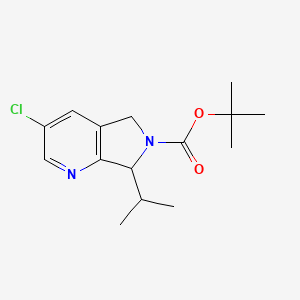 molecular formula C15H21ClN2O2 B12437440 tert-butyl 3-chloro-7-isopropyl-5H,7H-pyrrolo[3,4-b]pyridine-6-carboxylate 