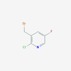 molecular formula C6H4BrClFN B12437466 3-(Bromomethyl)-2-chloro-5-fluoropyridine 