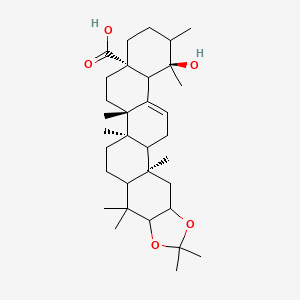 (1R,4aS,6aS,6bR,13aR)-1-hydroxy-1,2,6a,6b,9,9,11,11,13a-nonamethyl-2H,3H,4H,5H,6H,7H,8H,8aH,9aH,12aH,13H,13bH,14H,15bH-piceno[2,3-d][1,3]dioxole-4a-carboxylic acid