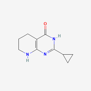 molecular formula C10H13N3O B12437543 2-cyclopropyl-3H,4H,5H,6H,7H,8H-pyrido[2,3-d]pyrimidin-4-one 