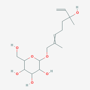 molecular formula C16H28O7 B12437549 2-(6-Hydroxy-2,6-dimethylocta-2,7-dienoxy)-6-(hydroxymethyl)oxane-3,4,5-triol 