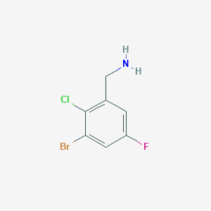 molecular formula C7H6BrClFN B12437551 (3-Bromo-2-chloro-5-fluorophenyl)methanamine 