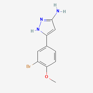 molecular formula C10H10BrN3O B12437580 5-(3-bromo-4-methoxyphenyl)-1H-pyrazol-3-amine 