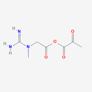 molecular formula C7H11N3O4 B12437609 2-Oxopropanoyl 2-(N-methylcarbamimidamido)acetate 