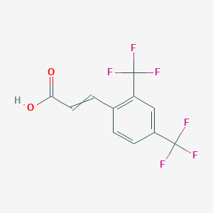 molecular formula C11H6F6O2 B12437628 (2E)-3-[2,4-Bis(trifluoromethyl)phenyl]prop-2-enoic acid 