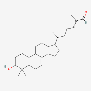 6-(3-hydroxy-4,4,10,13,14-pentamethyl-2,3,5,6,12,15,16,17-octahydro-1H-cyclopenta[a]phenanthren-17-yl)-2-methylhept-2-enal