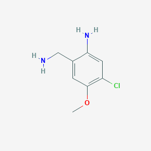 molecular formula C8H11ClN2O B12437679 2-(Aminomethyl)-5-chloro-4-methoxyaniline 