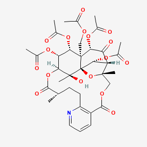 [(1S,3R,15S,18S,19R,20R,21S,22S,24S,25R,26S)-19,20,22,25-tetraacetyloxy-26-hydroxy-3,15,26-trimethyl-6,16,23-trioxo-2,5,17-trioxa-11-azapentacyclo[16.7.1.01,21.03,24.07,12]hexacosa-7(12),8,10-trien-21-yl]methyl acetate