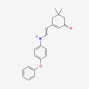 5,5-Dimethyl-3-{2-[(4-phenoxyphenyl)amino]ethenyl}cyclohex-2-EN-1-one