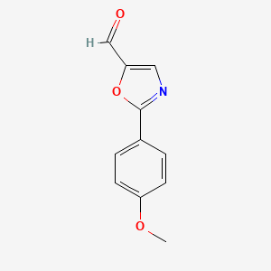 molecular formula C11H9NO3 B12437729 2-(4-Methoxyphenyl)oxazole-5-carbaldehyde 