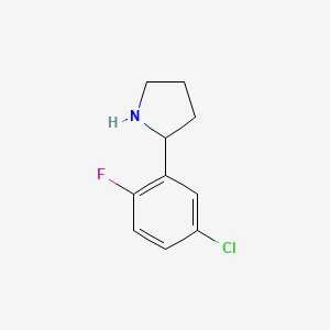 molecular formula C10H11ClFN B12437735 2-(5-Chloro-2-fluorophenyl)pyrrolidine 