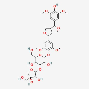 molecular formula C33H44O17 B12437771 (-)-Syringaresnol-4-O-b-D-apiofuranosyl-(1-->2)-b-D-glucopyranoside 