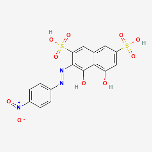 molecular formula C16H11N3O10S2 B12437773 2-(4-Nitrophenylazo)chromotropic acid CAS No. 4682-47-7