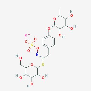 molecular formula C20H28KNO14S2 B12437779 Potassium;[[1-[3,4,5-trihydroxy-6-(hydroxymethyl)oxan-2-yl]sulfanyl-2-[4-(3,4,5-trihydroxy-6-methyloxan-2-yl)oxyphenyl]ethylidene]amino] sulfate 