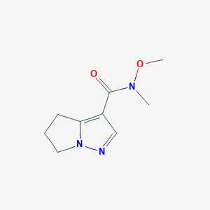 molecular formula C9H13N3O2 B12437785 N-methoxy-N-methyl-5,6-dihydro-4H-pyrrolo[1,2-b]pyrazole-3-carboxamide 