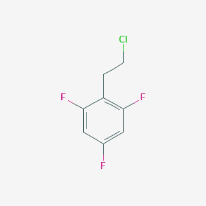 molecular formula C8H6ClF3 B12437798 2-(2-Chloroethyl)-1,3,5-trifluorobenzene 