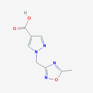 1-[(5-methyl-1,2,4-oxadiazol-3-yl)methyl]-1H-pyrazole-4-carboxylic acid