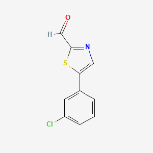 molecular formula C10H6ClNOS B12437834 5-(3-Chlorophenyl)thiazole-2-carbaldehyde 