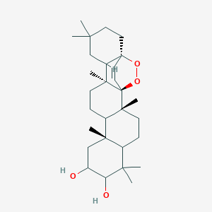 molecular formula C29H46O4 B12437853 (1S,2R,10S,14S,20S)-2,6,6,10,14,17,17-heptamethyl-21,22-dioxahexacyclo[18.2.2.01,14.02,11.05,10.015,20]tetracos-23-ene-7,8-diol 