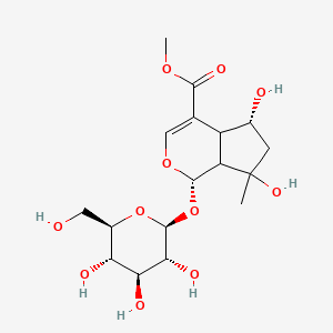 Methyl (1S,5R,7S)-5,7-dihydroxy-7-methyl-1-{[(2S,3R,4S,5S,6R)-3,4,5-trihydroxy-6-(hydroxymethyl)oxan-2-YL]oxy}-1H,4AH,5H,6H,7AH-cyclopenta[C]pyran-4-carboxylate