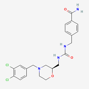 4-({[({[(2R)-4-(3,4-Dichlorobenzyl)morpholin-2-yl]methyl}amino)carbonyl]amino}methyl)benzamide