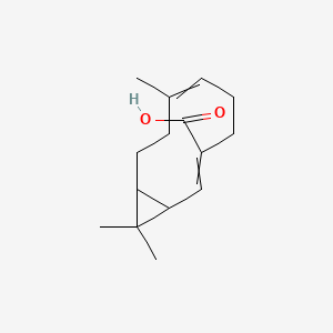 molecular formula C15H22O2 B12437905 7,11,11-Trimethylbicyclo[8.1.0]undeca-2,6-diene-3-carboxylic acid 