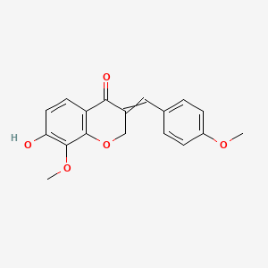 (3E)-7-Hydroxy-8-methoxy-3-[(4-methoxyphenyl)methylidene]-2H-1-benzopyran-4-one