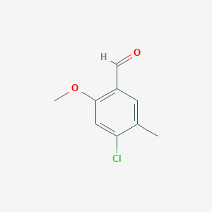 molecular formula C9H9ClO2 B12437951 4-Chloro-2-methoxy-5-methylbenzaldehyde 