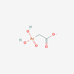 molecular formula C2H4AsO5- B1243799 Arsonoacetic acid anion 