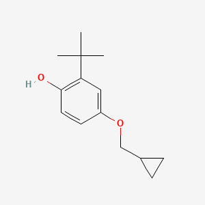 molecular formula C14H20O2 B12438011 2-Tert-butyl-4-(cyclopropylmethoxy)phenol 