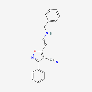 5-[2-(Benzylamino)ethenyl]-3-phenyl-1,2-oxazole-4-carbonitrile