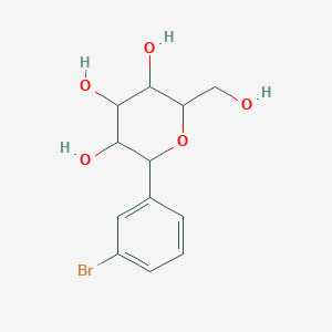 2-(3-Bromophenyl)-6-(hydroxymethyl)oxane-3,4,5-triol