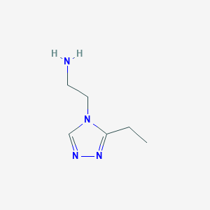 molecular formula C6H12N4 B12438084 2-(3-ethyl-4H-1,2,4-triazol-4-yl)ethan-1-amine 