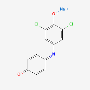 molecular formula C12H6Cl2NNaO2 B12438128 Sodium 2,6-dichloro-4-[(4-oxocyclohexa-2,5-dien-1-ylidene)amino]benzenolate 