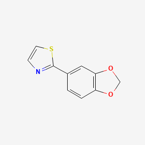 molecular formula C10H7NO2S B1243813 Thiazole, 2-(1,3-benzodioxol-5-yl)- CAS No. 248249-52-7