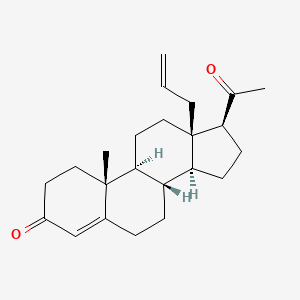 molecular formula C23H32O2 B1243816 18-Vinylprogesterone 