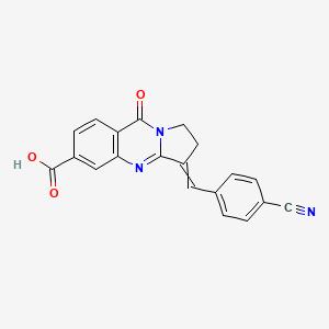 3-(4-Cyanobenzylidene)-9-oxo-1,2,3,9-tetrahydropyrrolo[2,1-b]quinazoline-6-carboxylic acid