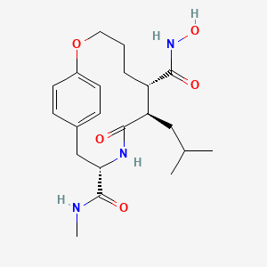 (6S,7R,10S)-6-N-hydroxy-10-N-methyl-7-(2-methylpropyl)-8-oxo-2-oxa-9-azabicyclo[10.2.2]hexadeca-1(14),12,15-triene-6,10-dicarboxamide