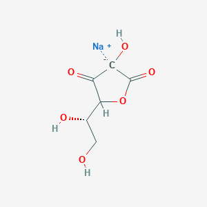 molecular formula C6H7NaO6 B12438207 sodium;5-[(1S)-1,2-dihydroxyethyl]-3-hydroxyfuran-3-ide-2,4-dione 