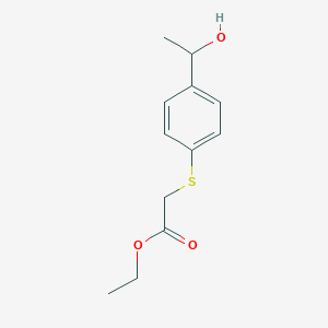 Ethyl 2-{[4-(1-hydroxyethyl)phenyl]sulfanyl}acetate