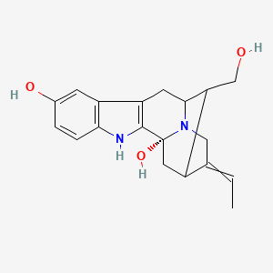 molecular formula C19H22N2O3 B12438251 (1R)-15-ethylidene-13-(hydroxymethyl)-3,17-diazapentacyclo[12.3.1.02,10.04,9.012,17]octadeca-2(10),4(9),5,7-tetraene-1,7-diol 