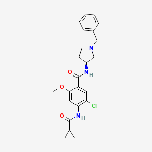 N-((S)-1-Benzyl-pyrrolidin-3-yl)-5-chloro-4-(cyclopropanecarbonyl-amino)-2-methoxy-benzamide