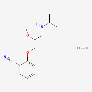 molecular formula C13H19ClN2O2 B1243881 O-(2-Hydroxy-3-(isopropylamino)propoxy)benzonitrile hydrochloride CAS No. 29876-07-1
