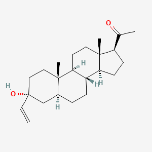 molecular formula C23H36O2 B1243895 3beta-Ethenyl-3alpha-hydroxy-5alpha-pregnan-20-one 